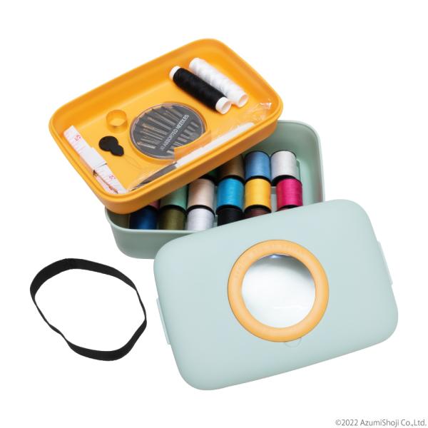 裁縫セット グリーン  大人 大容量 おしゃれ 携帯 収納 小学生 男の子 女の子 小学生 家庭用 ...