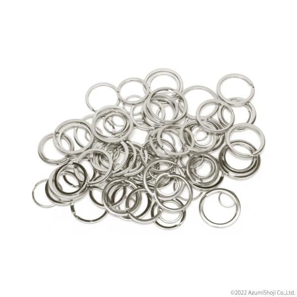二重リング キーホルダー 80個セット 二重カン キーリング チェーン金具 ハンドメイド サンプル ...