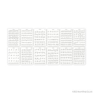 ステンシルシート アルファベット 12枚セット ペイント