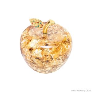 黄金 リンゴ ガラス 置き物 置物 金箔入り ...の詳細画像4