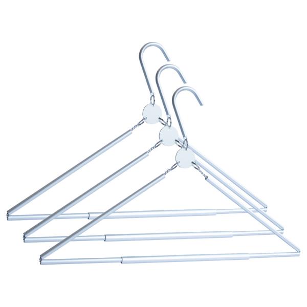 軽量 折りたたみハンガー アルミ製 85g ×3個 コンパクト 収納 出張 旅行 アウトドア用 衣類...
