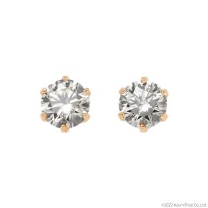 18金 ピンクゴールド ダイヤ ピアス 0.1ct JDVTFN10PGD K18 一粒 シンプル プレゼント クリスマス バレンタイン ギフト 記念日 4月 誕生石 ジュエリー｜ギフト百貨のzumi