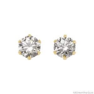 18金 イエローゴールド ダイヤ ピアス 0.1ct JDVTFN10YGD K18 一粒 シンプル プレゼント クリスマス バレンタイン ギフト 記念日 4月 誕生石 ジュエリー｜zumi