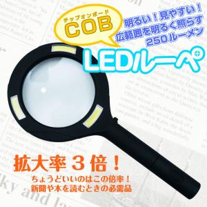 COB LEDルーペ 虫めがね 拡大鏡 眼鏡 ネコポス便｜zumi