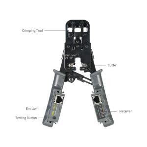 2in1 圧着ペンチ LANテスター機能付き ...の詳細画像1