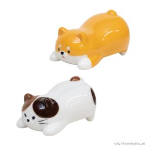 カップ麺のフタ留め箸置き  ねこ しばいぬ 猫 柴犬 ネコ 箸置き キッチン 食卓 癒し かわいい プレゼント 新生活 一人暮らし ゆるかわ お揃い 家族