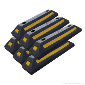 あすつく アスファルト コンクリート両対応ボルト付き 駐車場輪止め パーキングブロック エコ ラバー  車止め 輪止め カーストッパー 駐車