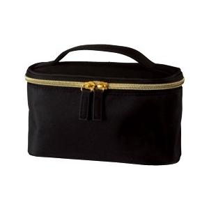 エソール エルトラッド ゴールドラウンドバニティ 化粧ポーチ ブラック ファスナー バニティ おしゃ...