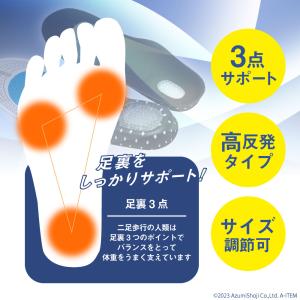 衝撃吸収インソール 3足セット 25〜28.5...の詳細画像1
