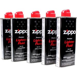 ZIPPO 小缶 133ml 5本セット 純正 ジッポーライター用オイル 詰め替え ZIPPO社製純正 オイルライター 補充 点火