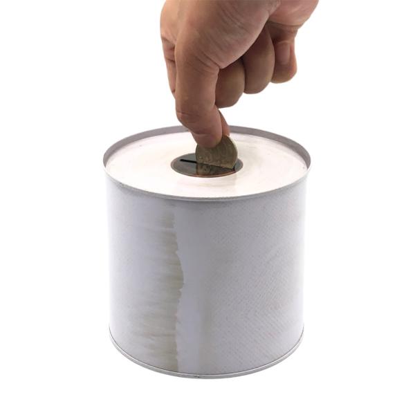 貯金箱 防犯 トイレットペーパー型 ドッキリグッズ おもしろグッズ へそくり 隠せる 隠し金庫 プレ...