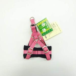 カワノ産業 マイスタークッションハーネス桃x黒ペット用 犬用 胴輪