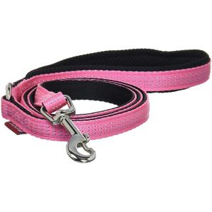 カワノ産業 マイスタークッションリード【Ｓ】桃ｘ黒【小型犬用：7kg以下】【幅15mm：長さ約120cm】ペット用 犬用