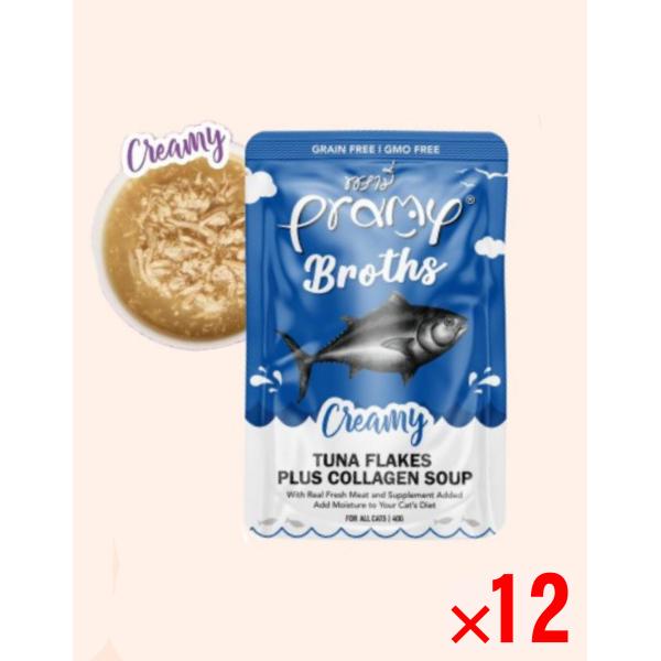 プラミー【クリーミーツナフレーク プラスコラーゲン】【40g×12個セット】【関節ケア】 キャットフ...