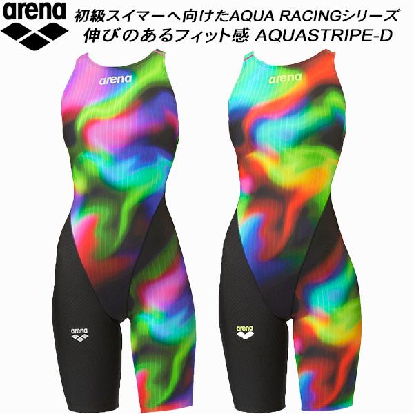 アリーナ arena レディース 競泳水着 WA承認 ハーフスパッツ オープンバック 着やストラップ...