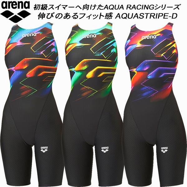 アリーナ arena レディース 競泳水着 WA承認 ハーフスパッツ オープンバック 着やストラップ...