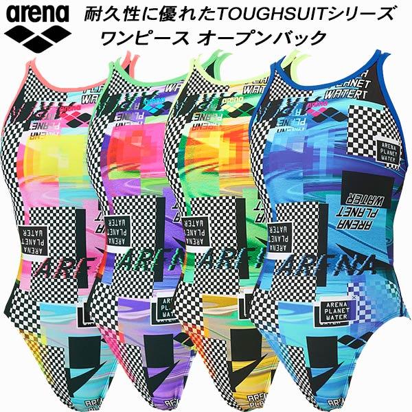 アリーナ arena レディース 競泳水着 練習用 ワンピース ダブルストラップ オープンバック タ...