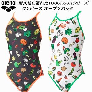 アリーナ arena レディース 競泳水着 練習用 ワンピース オープンバック タフスキンT2E AS6FWMF1L