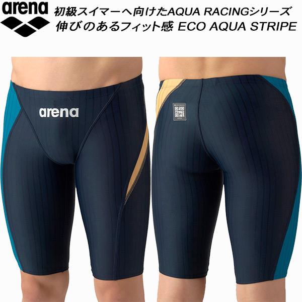 アリーナ arena ジュニア 男子 競泳水着 WA承認 ハーフスパッツ ECO AQUA STRI...