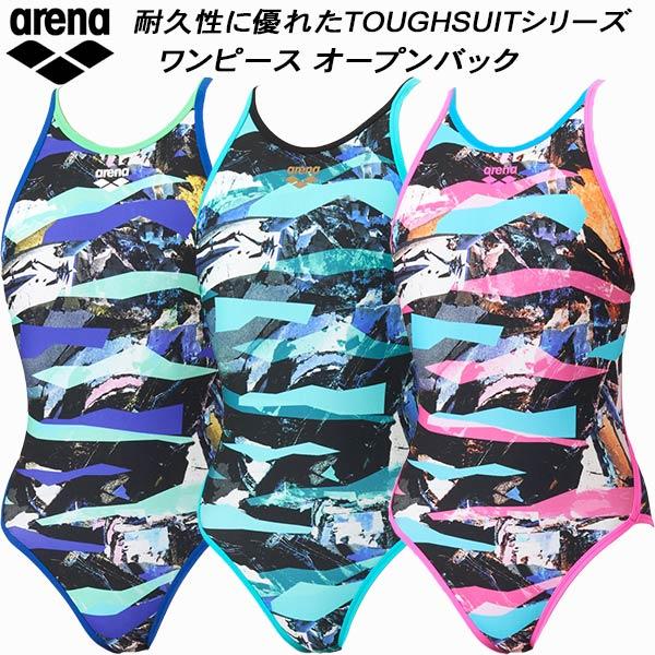 アリーナ arena レディース 競泳水着 練習用 ワンピース オープンバック タフスキンT2E A...