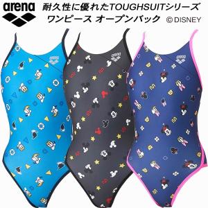 アリーナ arena Disney ディズニー レディース水着 練習用 ワンピース オープンバック タフスキンT2E AS6SWM51L