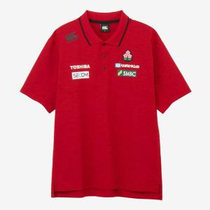 カンタベリー canterbury メンズ レディース ラグビーウエアー ジャパン ショートスリーブメディアポロ RLM32613JB RD