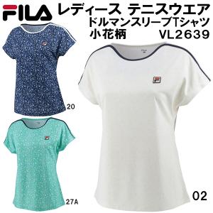 【全品P3倍+最大2000円OFFクーポン】フィラ FILA レディース テニス ウェア ドルマンスリーブ Tシャツ 小花柄 VL2639