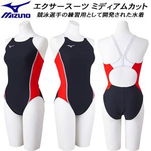 MIZUNO（ミズノ） レディース 競泳水着 練習用 ミディアムハーフスーツ
