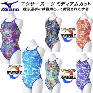 MIZUNO（ミズノ） レディース 競泳水着 練習用 ミディアムカット