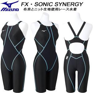 ミズノ MIZUNO ジュニア女子 競泳水着 FINA承認 ハーフスーツ FX・SONIC SYNERGY ガールズ/女の子 N2MGA43097【返品・交換不可商品】｜zyuen1