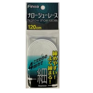 【全品P2倍+最大1500円OFFクーポン】FINOA フィノア サッカー ナローシューレース ホワイト 120cm 82263｜zyuen1