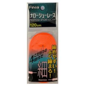 【全品P2倍+最大1500円OFFクーポン】FINOA フィノア サッカー ナローシューレース オレンジ 120cm 82265｜zyuen1