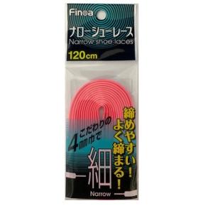 【全品P5倍+最大600円OFFクーポン】FINOA フィノア サッカー ナローシューレース ピンク 120cm 82270｜zyuen1