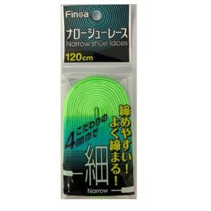 【全品P5倍+最大600円OFFクーポン】FINOA フィノア サッカー ナローシューレース ライム 120cm 82273｜zyuen1