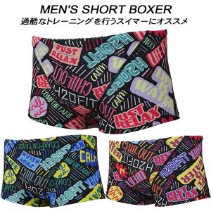 【全品P10倍】H2OFIT メンズ 競泳水着 練習用 SHORT BOXER H2-B030524｜zyuen1