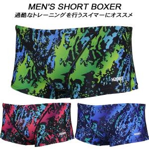 【全品P10倍】H2OFIT メンズ 競泳水着 練習用 SHORT BOXER H2-B050623｜zyuen1