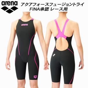 アリーナ ARENA ジュニア 競泳水着 国際水泳連盟承認 レース用 アクアフォースフュージョントライ ARN-1010WJ BKPK【返品交換不可】｜zyuen