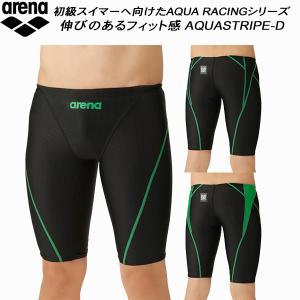 アリーナ arena メンズ 競泳水着 WA承認 ハーフスパッツ AQUA STRIPE-D AS4FRC52M｜zyuen