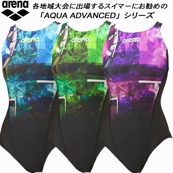 アリーナ arena レディース 競泳水着 WA承認 ワンピース AQUA STRIPE-D ダブル...