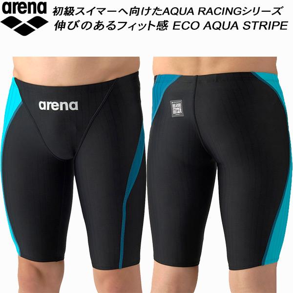 アリーナ arena ジュニア 男子 競泳水着 WA承認 ハーフスパッツ ECO AQUA STRI...