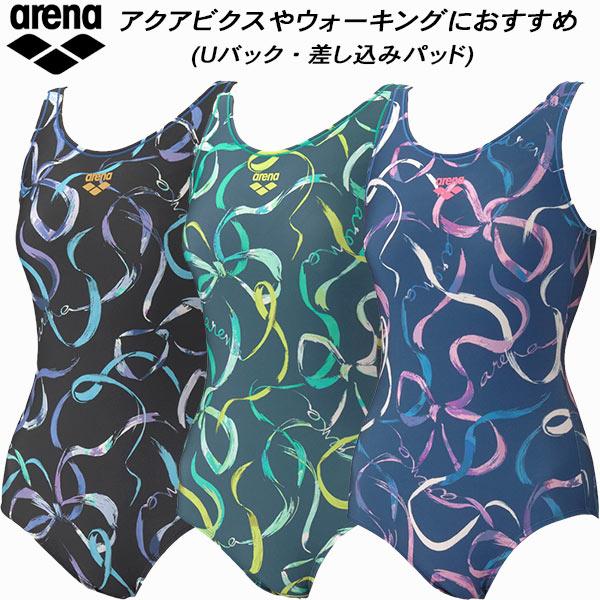 アリーナ arena レディース フィットネス水着 ワンピース Uバック 差し込みパッド ダブルエス...