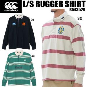 【全品P3倍&3点以上で5%OFFクーポン】カンタベリー canterbury メンズ ラグビー ポロ L/S RUGGER SHIRT 長袖 RA43529｜zyuen