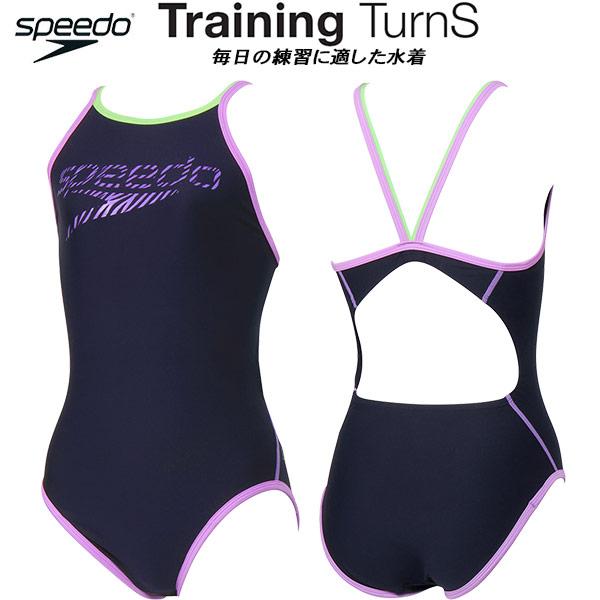 スピード speedo レディース 競泳水着 練習用 ZEBRA STACK TURNS SUIT ...