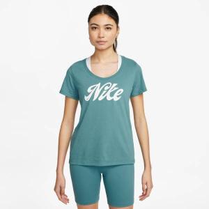 ナイキ NIKE レディース ランニングウエアー ウィメンズ Dri-FIT スクリプト Tシャツ FD2987 440｜zyuen