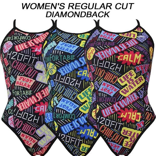 H2OFIT レディース競泳水着 練習用 ワンピース DIAMONDBACK H2-D030524