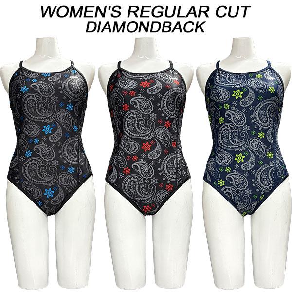 H2OFIT レディース競泳水着 練習用 ワンピース DIAMONDBACK H2-D031024