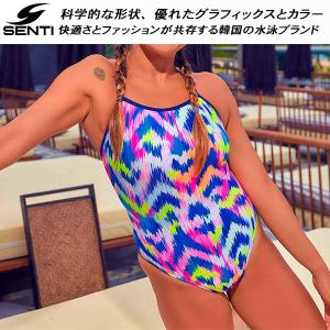 【全品P3倍+最大2000円OFFクーポン】SENTI センティレディース水着 練習用 ワンピース WSM-21938 BLU｜zyuen