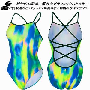 【全品P3倍+最大2000円OFFクーポン】SENTI センティレディース水着 練習用 ワンピース WSM-22943 GRN｜zyuen