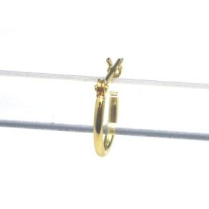 K18 甲丸 フープ ピアス 2.5×15 片方 のみ 新品 ケース 保証書付