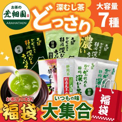 福袋 2026 食品 お茶 緑茶 ティーバッグ ティーパック 茶葉 深蒸し茶 お茶の葉 静岡茶 大入り福袋7種 ポイント利用 ポイント消化 爆買